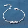 Neue Luxus 925 Silber Frauen Kette Link Armbänder Charme Pendent Top Verkauf Freundschaft Armband Armreifen Kostenloser Versand