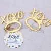 LIVRAISON GRATUITE 50PCS Chrome Gold Hugs Kisses XOXO Ouvre-bouteille Faveurs de mariage nuptiale Party Giveaways Event Supply