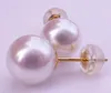 Orecchini rotondi di perle di conchiglia bianca naturale da 12 mm Accessori in oro