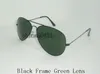 Designer Classic Pilot Solglasögon Men039S Women039S Sun Glasses Eyewear Gold Fram Black Lens 58mm Come with Box och Case2663755