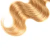 Ombre Brasiliansk Virgin Body Wave Hair Weaves Blond Human Hair Dark Root Two / Three Tone Malaysian Indian Peruvian Virgin Hair Extensions