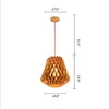 Northern European wood led pendant light honeycomb shape wood chandeliers lamparas for living room restaurant lighting fixture