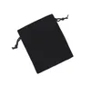 100st / lot svart sammet smycken väskor påsar för hantverk mode presentförpackning display b03