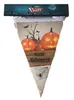 Decoração de Halloween papel triângulo bandeira flâmula banner carnaval guirlanda caveira morcego aranha fantasma assustador clubing bar loja decoração de festa