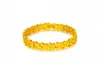Оптовая мода женская 24K золотая тарелка браслеты 8 штук много смешанного стиля, персик Blossom яблоко сердца желтый позолоченный цепной браслет DFMKB6