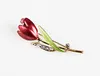 Elegante tulpe blume brosche kristall kostüm schmuck kleidung zubehör schmuck broschen für frauen geschenk hochzeit