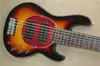 Custom Music Man 6 Strings Bass Erime Ball StingRay Sunburst Electric Guitar Red Pickguard Maple Neck Chrome Hardware
