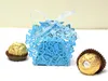 100st Laser Cut Hollow Butterfly Candy Box Chokladlådor med band för bröllopsfest Baby Shower Favor Gift