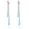 Boucles d'oreilles longues de déclaration pour les femmes faites avec des éléments rovski pendentif en cristal pense dropride oreille bijoux de mode vintage 30565437626