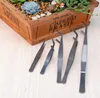 Rechte bocht RVS pincet Mos Micro Landschapsornamenten Speciaal tuingereedschap DIY ZAKKA Fairy Garden Bonsai Craft 9802071