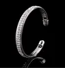 10pcs New Cuff Jewelry 2 Rows Rhinestone Crystal Gold Silver Bangle Bracelets for Women Free shipping