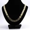 Hotselling Trendy 24'' Men Gold Silver High Quality 316L Stainless Steel Solid Byzantine Link Chain Necklace Brand New