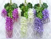 Wisteria bröllopsinredning 110cm 75cm 4 färger konstgjorda dekorativa blommor kransar för fest bröllop hem wa3734