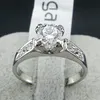 4pcs fashion Wedding Ring for Ladies women 18K gold-plated CZ diamond Rhinestone ring Simulated Diamond Rings and crystal