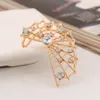 New Fashion Spider Web Örhängen Kvinnor Rhinestone Crystal Golden Silver Plated Ear Cuff Clip på örhängen Earing för vänster öra smycken smycken smycken