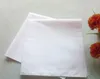 Saf Beyaz Hankerchiefs% 100 Pamuk Mendiller Kadınlar Erkekler 41cm * 41cm Cep Kare Düğün Düz DIY Hankie çizin yazdır