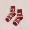 Wełna skarpetki zimowe kobiety ciepłe skarpetki moda kolorowe grube skarpetki damskie dziewczyny wełny casual snowflake sock 5 design bc526