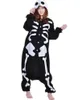 Inverno Nuova Tutina Per Adulti Cartoon Scheletro Teschio Tutina Unisex Pigiama Costumi Cosplay Indumenti Da Notte Cartoon Tuta All In One Halloween