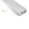 50 X 1M sets/lot anodized silver aluminum profile led strip light and Super wide T channel extrusion for ceiling or wall light