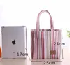 5 PCS Listras Verticais Com Alunos Segurando Meal Box Lunch Bag À Prova D 'Água Seis Cores Disponíveis
