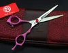 580 #6 ''marca dragón púrpura grado superior gran gema tijeras de peluquería JP 440C salón de casa tijeras de corte de barbero tijeras de pelo