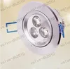 Recessed LED Downlights 3W 6W 9W Dimmable 천장 조명 AC85-265V 흰색/따뜻한 흰색 다운 램프 알루미늄 방열판