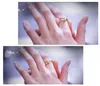 Ringen sieraden zilveren band ring hot koop kristal vinger ringen voor vrouwen meisje party gift open size mode-sieraden gratis verzending 0109Wh