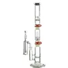 3 Chambers Build a Bong Glass Water Pipe Plastic Keck Dab Rig Glass Tall Bong Straight Perc With Ash Catcher