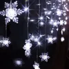 3.5 M 100SMD Floco De Neve CONDUZIU a Corda Luzes de Cortina Festoon Luzes Feriado Festa de Casamento de Natal Decoração