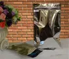 12x20cm 100pcs aluminum foil ziplock bag grip sealed zipper bag dust-free dry flower reclosable storage bag