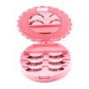 New Flower Lovely False Eyelash Storage Box Makeup Cosmetic With Mirror Case Organizer Bownot Beauty Comestics Tool Plastic LZ0232