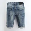 Jeans da uomo 2016 Estate Casual Uomo Jeans Shorts Foro di alta qualità moda ginocchio strappato Jean per gli uomini pantaloni di marca Pantaloncini