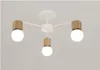 モダンなミニマリストLEDのシーリングライトの木鉄のシャンデリア照明リビングルームの寝室の子供部屋