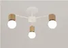 Plafonnier LED minimaliste moderne en bois et fer, éclairage d'intérieur, luminaire décoratif de plafond, idéal pour un salon, une chambre à coucher ou une chambre d'enfant, 320u