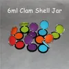 Chaud Selling Clam Jar 6ml Contenants en silicone acrylique Acrylique Côte de coquille Silicone Bongs Silicone Cire Contenants Gratuit DHL