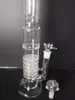 H:45CM Glass bong Handy Water Pipe 7 Layer Honeycomb Percolator Bubbler Recycler Oil Rigs Ash Catcher 18mm Joint Glass Bowl Portable