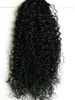 longue queue de cheval bouclée cheveux humains femmes bouclés clip cordonremy queue de cheval postiches cordonclip dans l'extension de cheveux humains 160g