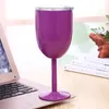 10oz Goblet Stem Wine egg cups wine glasses Vacuum Insulated mug Stainless Steel with lid egg shape mug cup 9 color