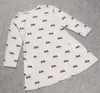 Hot sale INS baby girls clothes spring autumn girl long sleeve dress mouse printed children skirts kids cotton dresses