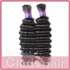 Top Deep Wave Braiding Human Hair Bulk For Micro Braid No Weft Cheap Unprocessed Deep Curly Peruvian Hair Weave Bundles In Bulk 3p304Q