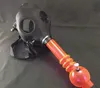 Lyx Rökning Tillbehör Silikon Mash Creative Acrylic Smoking Pipe Gas Mask Hookah Shisha Rör