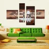 손으로 그린 ​​현대 벽 예술 집 장식 추상 풍경 캔버스에 좋은 수확 유화 4pcs / set