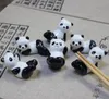 100 Pezzi Bacchette Panda in Ceramica Supporto per Supporto Cucchiaio in Porcellana Forchetta Coltello Riposo Rack Home Ristorante Hotel Tavolo Decorazione della Scrivania Adorabile