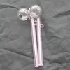 Brûleurs à mazout en verre incurvé de 5,5 pouces Conduites d'eau en verre Bong avec équilibreur de verre de différentes couleurs pour fumer