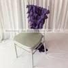 35cm * 200 cm 3D Taffeta Chiavari Chair Sash 20 stks veel gratis verzending (paarse wafer crème blad vorm) 2 stijl kan kiezen