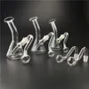 5 pcs 10mm male glass oil burner pipe with 4.3 inch mini glass bong thick beaker recycler glass water pipes bongs