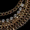 بالغت خمر ريترو تشيكوسلوفاكيا الماس مكتنزة سلسلة المختنقون قلادة المعلقات للنساء مجوهرات الأمريكية الأوروبية للأزياء