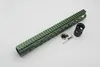 7/9/10/12/13.5/15'' inch Length Keymod Handguard Rail Free Float Picatinny Mount System Steel Barrel Nut - Olive Green Anodized