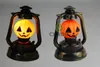 2016 Halloween Decoration Trick Toys Mini Pumpkin Lantern Light With Sound Ghost Witch Hand Hand Battery Power Alimentare per bambini Regalo