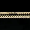 Heren 14K geel goud vergulde 24 inch Cubaanse schakelketting 10 mm